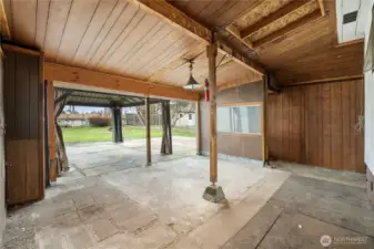 Covered back patio PLUS a gazebo, extends the living/entertaining area.