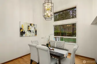 Light-filled dining room