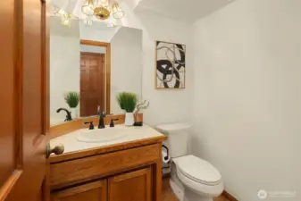 downstairs powder room