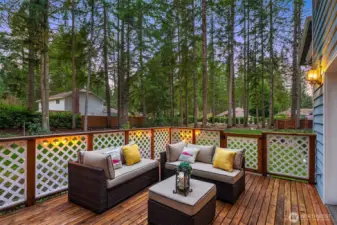 Gorgeous deck to enjoy summer evenings