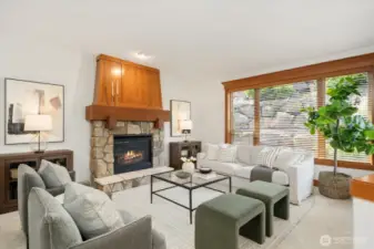 The family room, eating nook, and the kitchen all flow seamlessly providing true open-concept living!