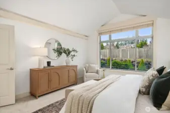 The details matter! Double doors, beautiful wood blinds, extensive millwork, architectural ceiling details create an elegance to the space.