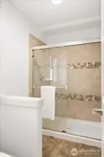 Beautiful tiling throughout the primary en-suite!