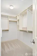 Look at all of that closet space and built-in storage and organization. All ready for your designer wardrobe!