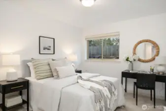 One of 3 spacious, light-filled upstairs guest bedrooms!