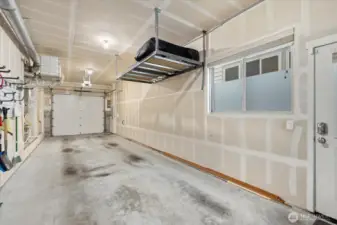 Upgraded HVAC system: equipped with A/C, HEPA-Air filter, & AirScape Whole House Fan. Generously-sized 2-car garage: added space, overhead storage, built-in wall organizers too!
