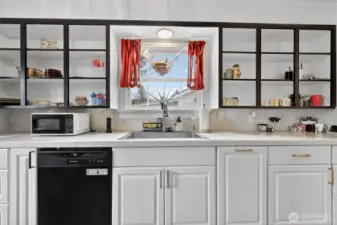 Kitchen close up of one area.