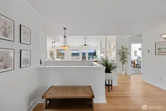 Gleaming hardwoods and clean lines make a welcoming impression!