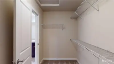 Primary ensuite walk-in closet