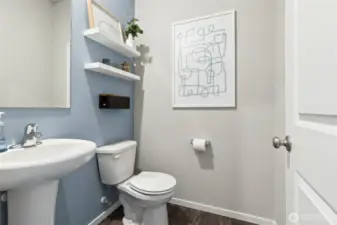 Powder Room. Photos are of model home of the same plan and may reflect different colors and options.