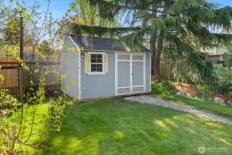 Great shed with electrical.