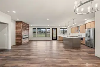 Well designed open-concept living