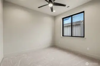 Third bedroom with east facing window
