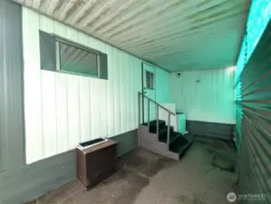 back partially enclosed patio - dryer is hooked up out here also