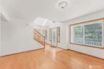 Living room with large Bay Windows