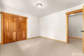 Bedroom 3, white wool carpet with wool pad is a well appointed feature to enjoy for many years.