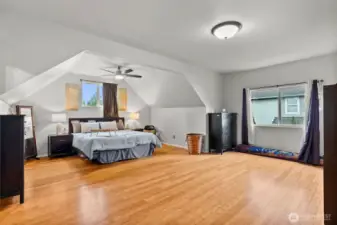 Upstairs bonus room or can be used as a primary bedroom. Does have a large walk-in closet.