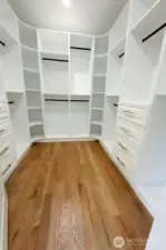 huge walk-in closets throughout the home