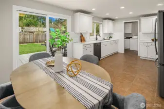 Dining Area Adjacent to Huge Kitchen