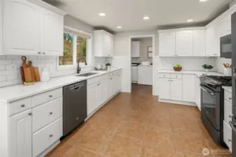 Remodeled Kitchen with Quartz Counterstops and Quality Cabinetry