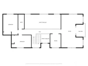 Second floorpland offers 2 additional bedroom, full bath on one end.  Catwalk with vies of the main floor leads to the office and huge bonus room on the opposit side of the home.