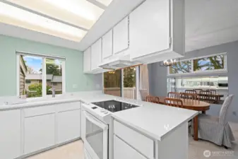 Bright, cheerful kitchen open to the Dining Room