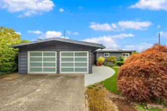 Single-level home with attached 2-car garage.