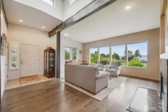Relax and enjoy the views from the kitchen and living room.