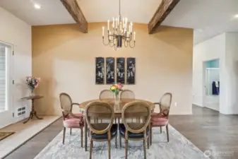 Enjoy the dining space that opens up onto the expansive deck and lets the views in!