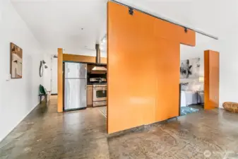 Arrange your living space to suit your needs with the movable jigsaw puzzle wall.