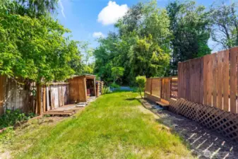 Storage on the side for gardening supplies or whatever you may need for your hobbies.