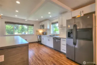 Large kitchen for the chef and assistants