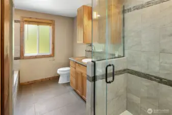 Custom full bath upstairs
