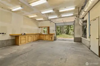 Double Garage doors for easy access.