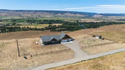 Serenity surrounds this peaceful home nestled on 4.620 acres with stunning valley views.