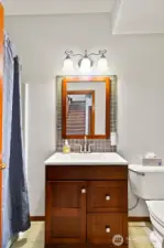 Basement full bath.