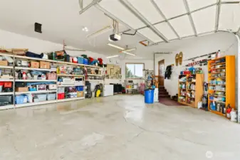 2 car heated garage.