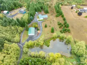Private five-acre sanctuary surrounded by mature trees and nature.