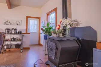 Door Leading to Patio Over Garage.