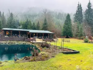 Backside view of house