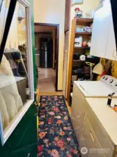 Utility room from rear door entry