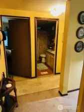 Hall view of guest bath and 2nd bedroom
