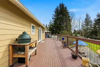 Plenty of room on this massive deck for BBQ & friends & family.