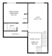 Floor plan renderings are used for illustrative purposes only. All features, designs, measurements, and available options will vary.