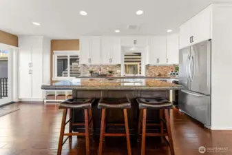 Built in island handy for entertaining