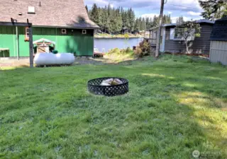 Large lot with fire pit