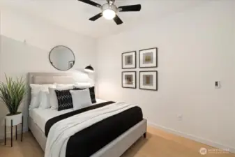 Many Units have this space Open such as a Studio. This unit features a Private Bedroom