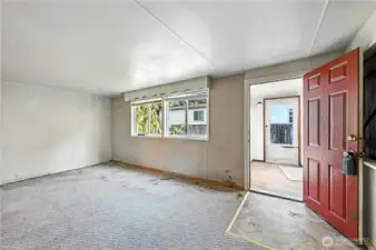 Entry and living room