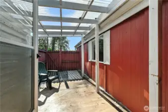 Enclosed area on side of home