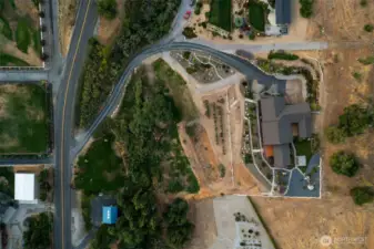 Overhead view of the estate